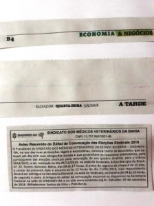 Edital Eleições 2018 Jornal A TARDE COMPACTA